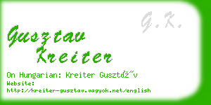 gusztav kreiter business card